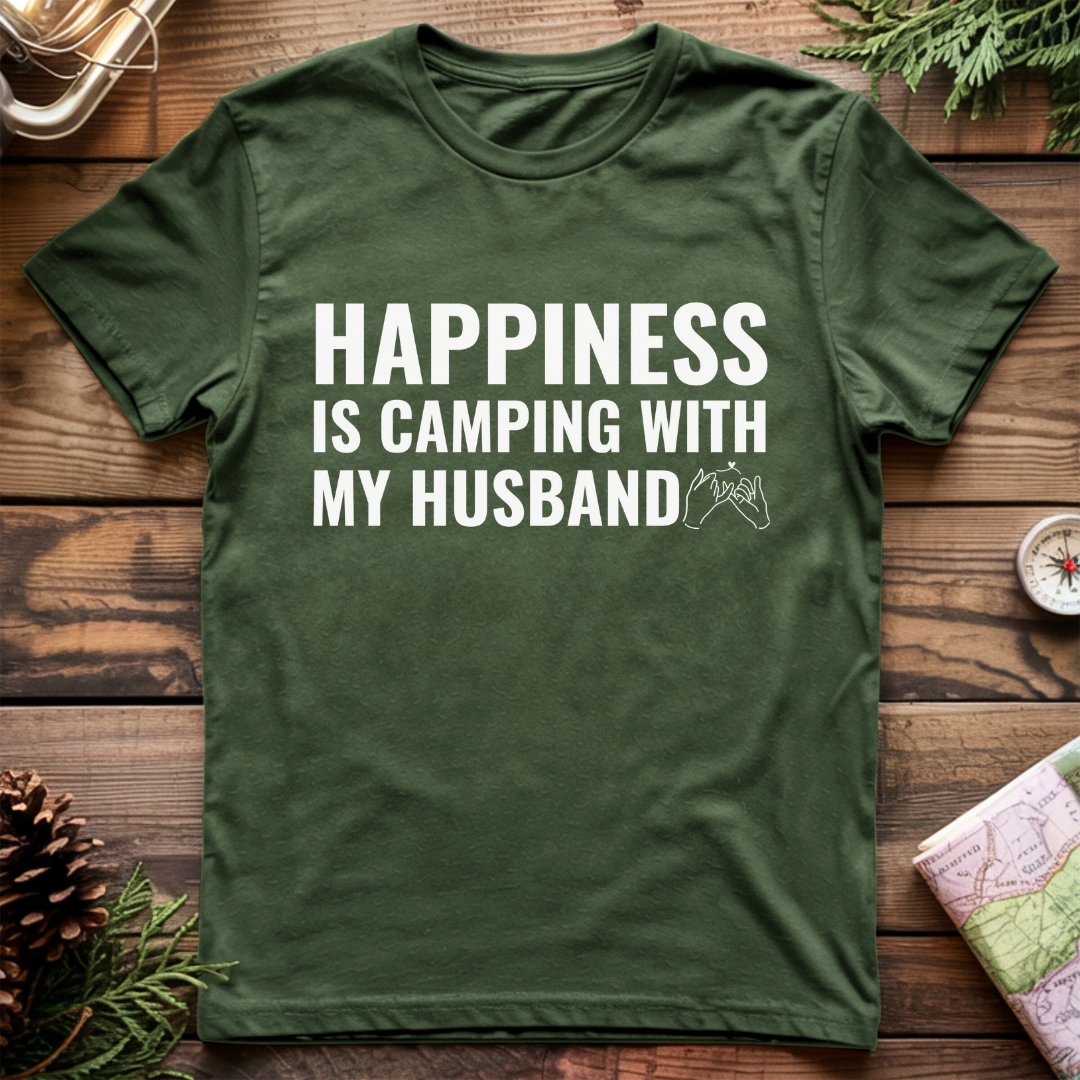 Happiness is Camping with my Husband T-Shirt
