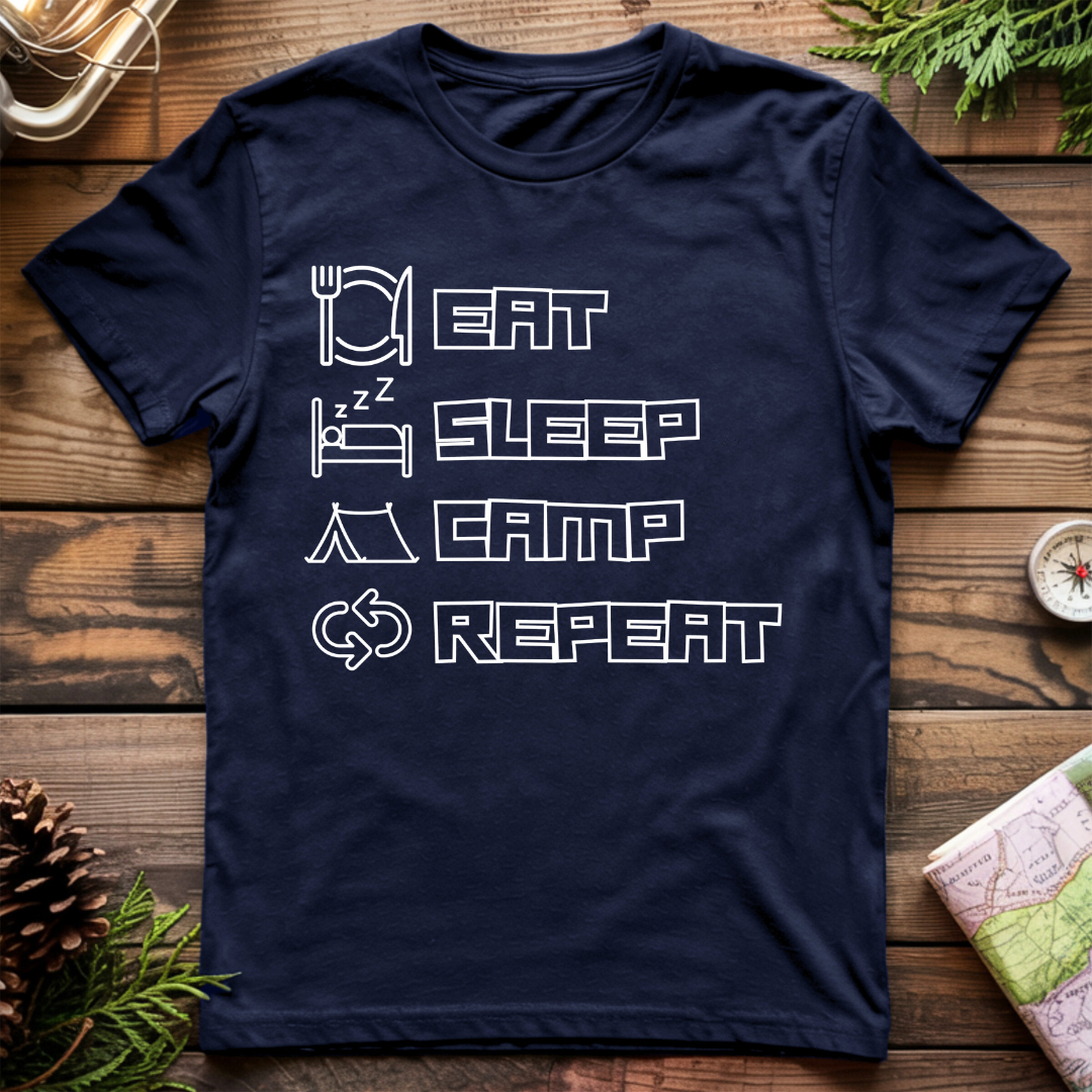 Eat Sleep Camp Repeat T-Shirt