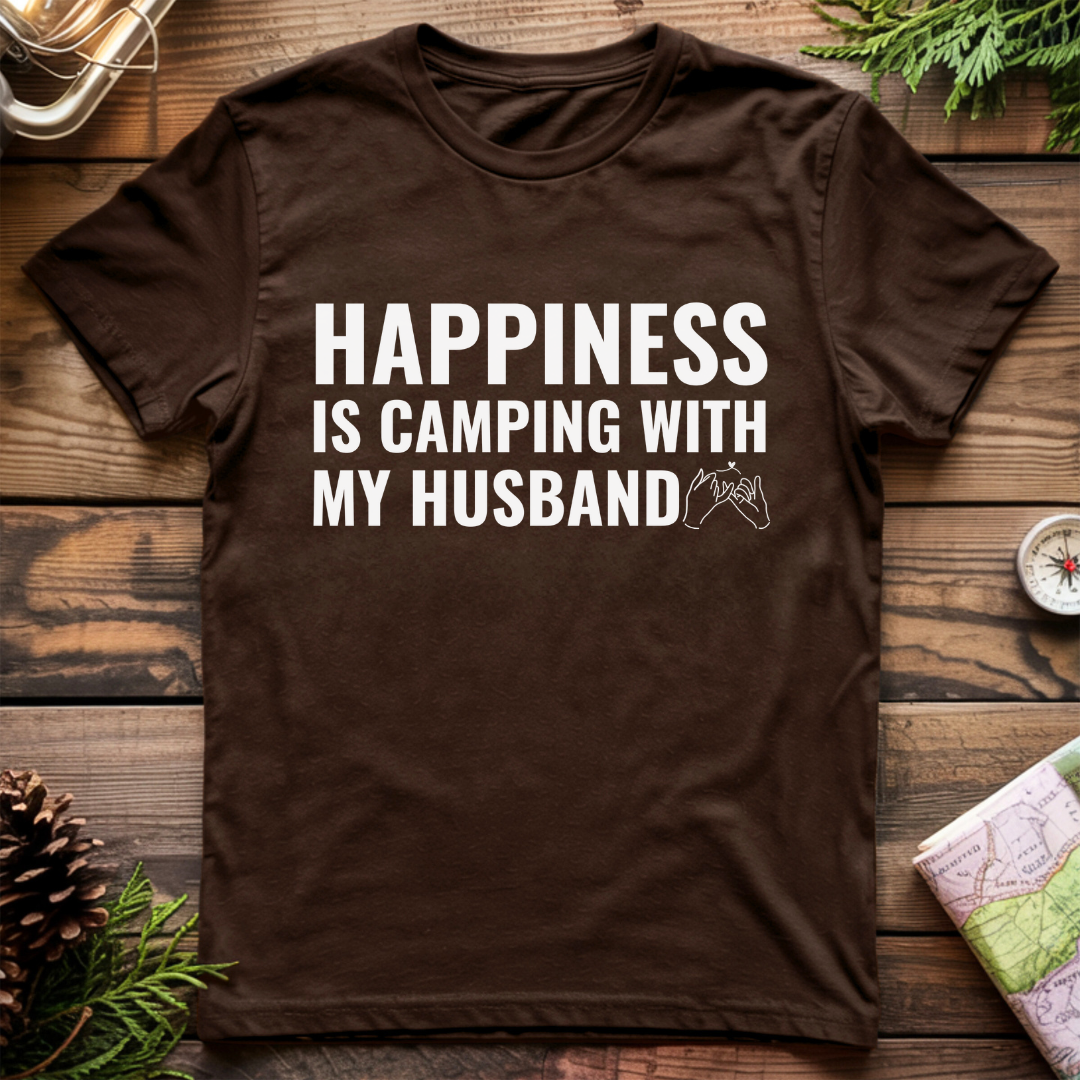 Happiness is Camping with my Husband T-Shirt