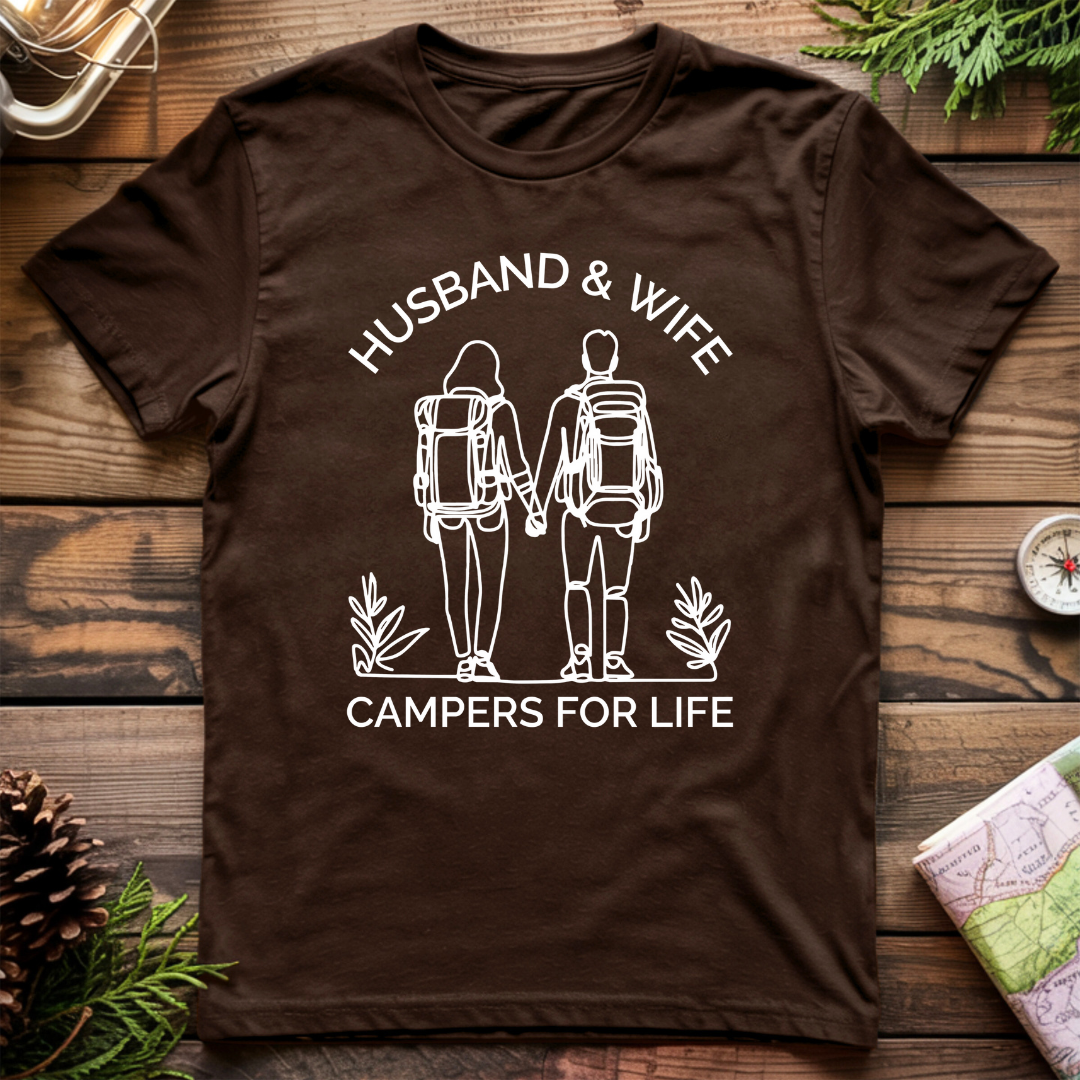 Husband & Wife Campers For Life T-Shirt