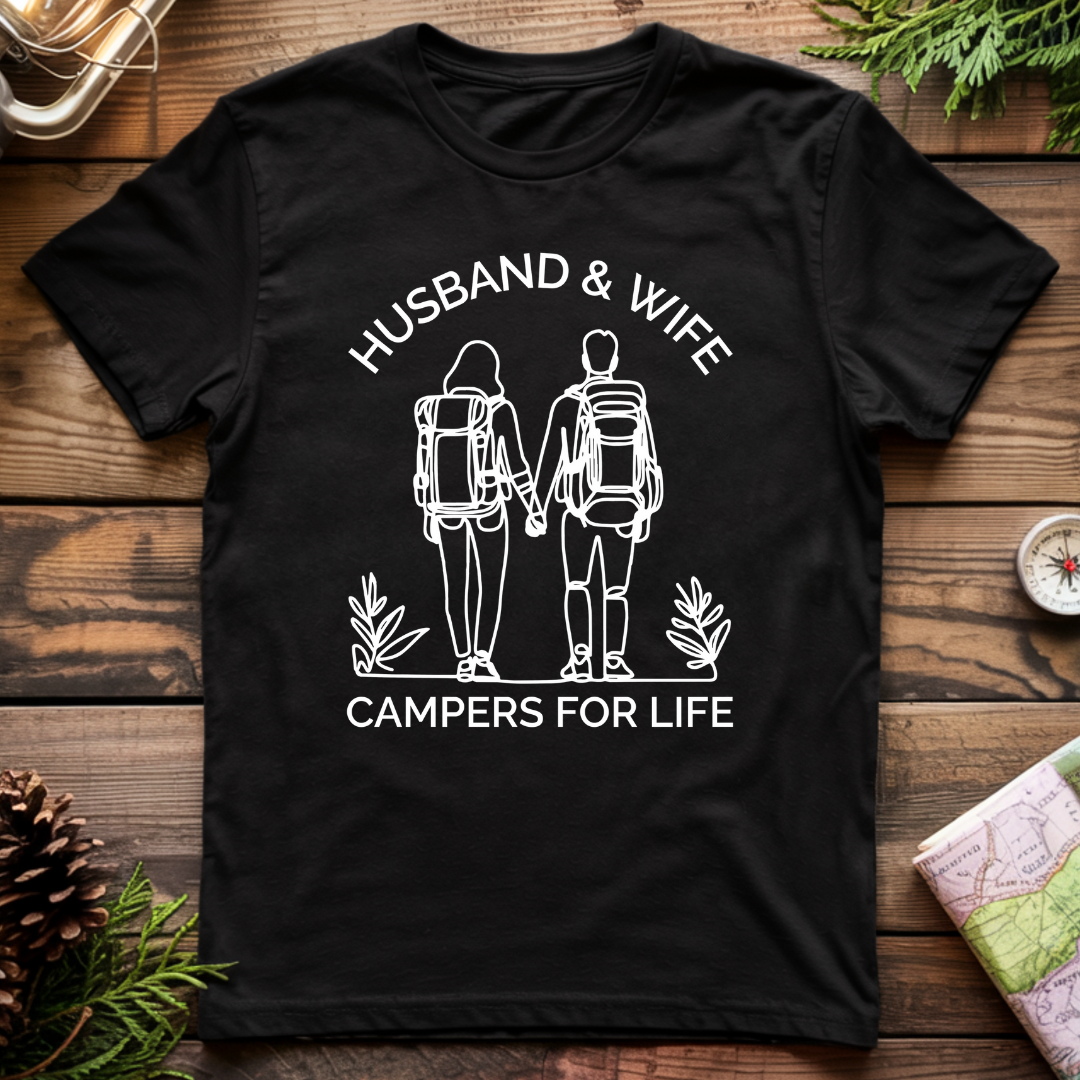 Husband & Wife Campers For Life T-Shirt