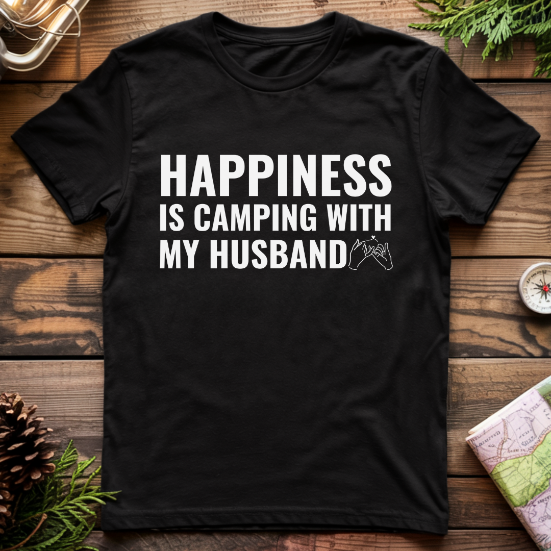 Happiness is Camping with my Husband T-Shirt