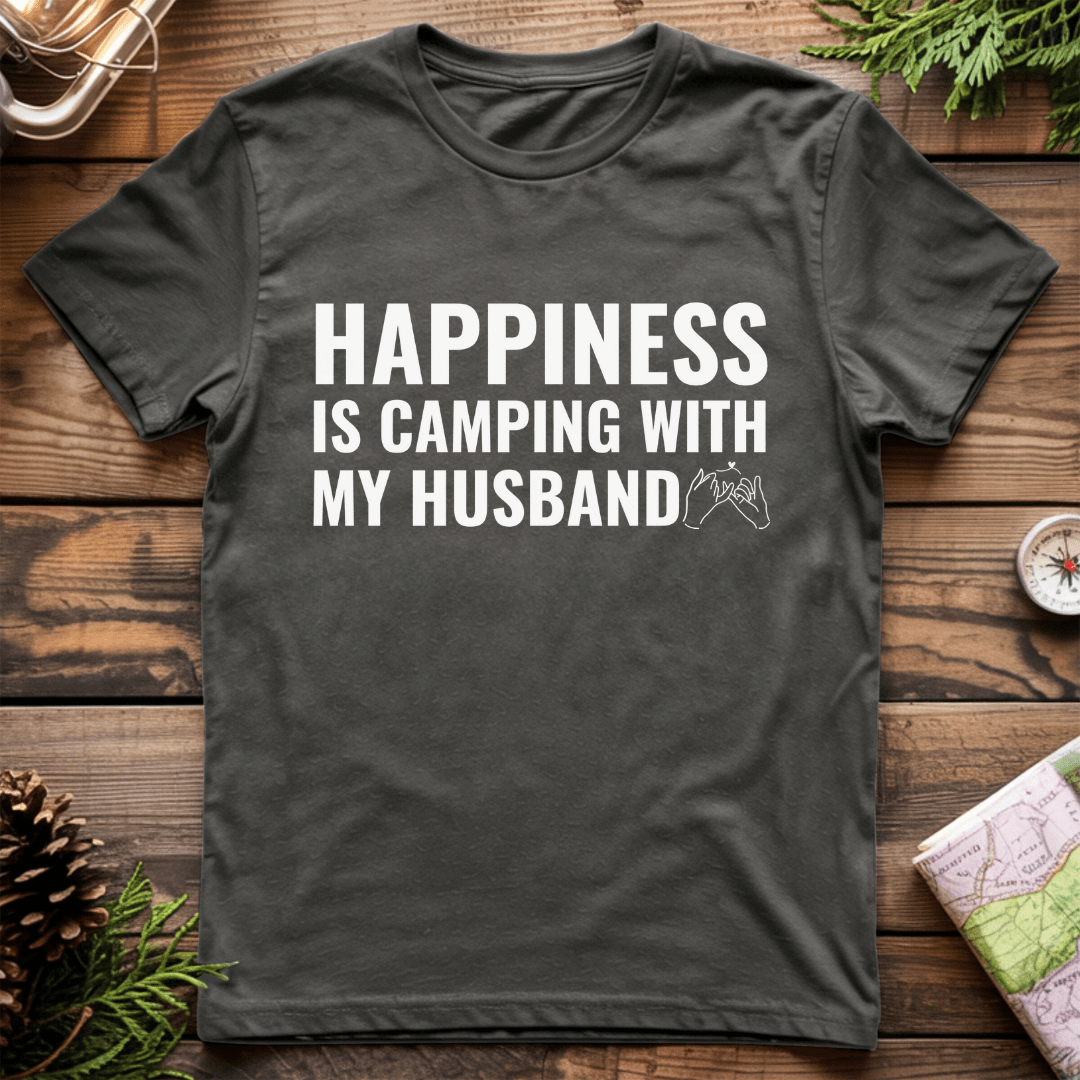 Happiness is Camping with my Husband T-Shirt