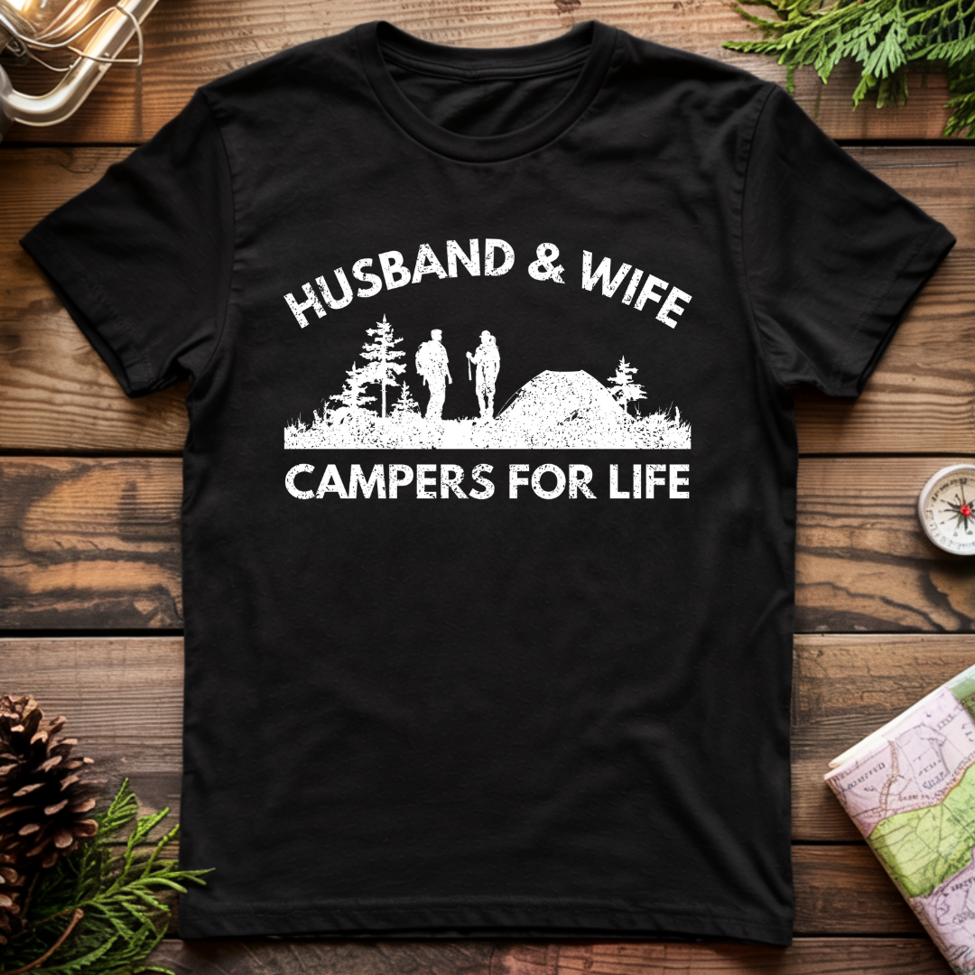 Husband & Wife Campers For Life T-Shirt
