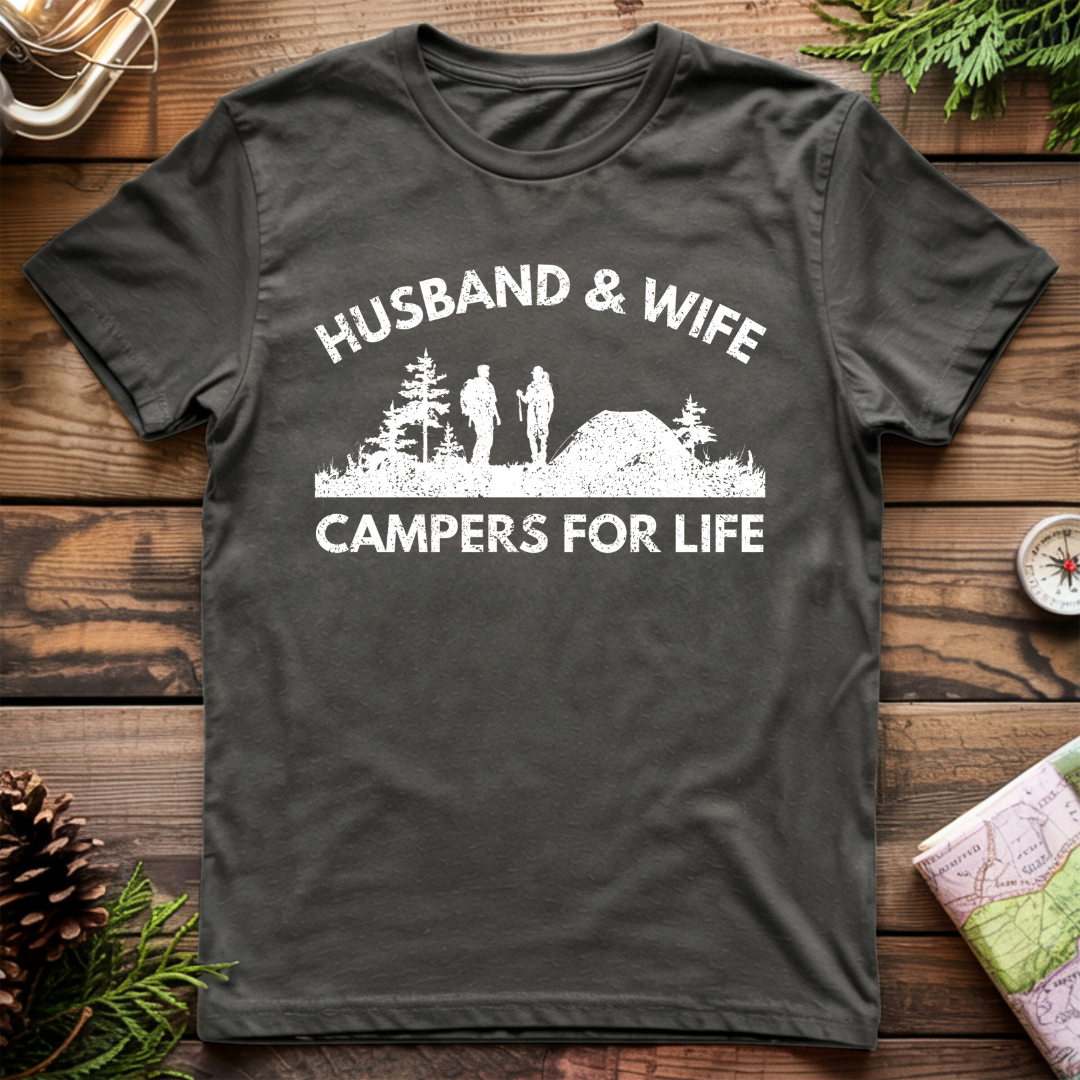 Husband & Wife Campers For Life T-Shirt