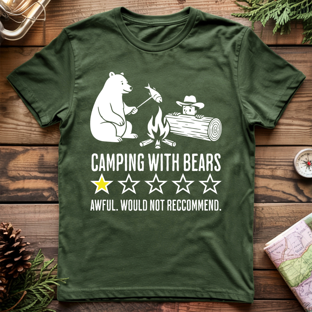 Camping with Bears One Star Review T-Shirt