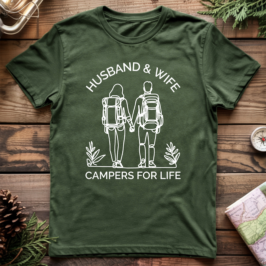 Husband & Wife Campers For Life T-Shirt