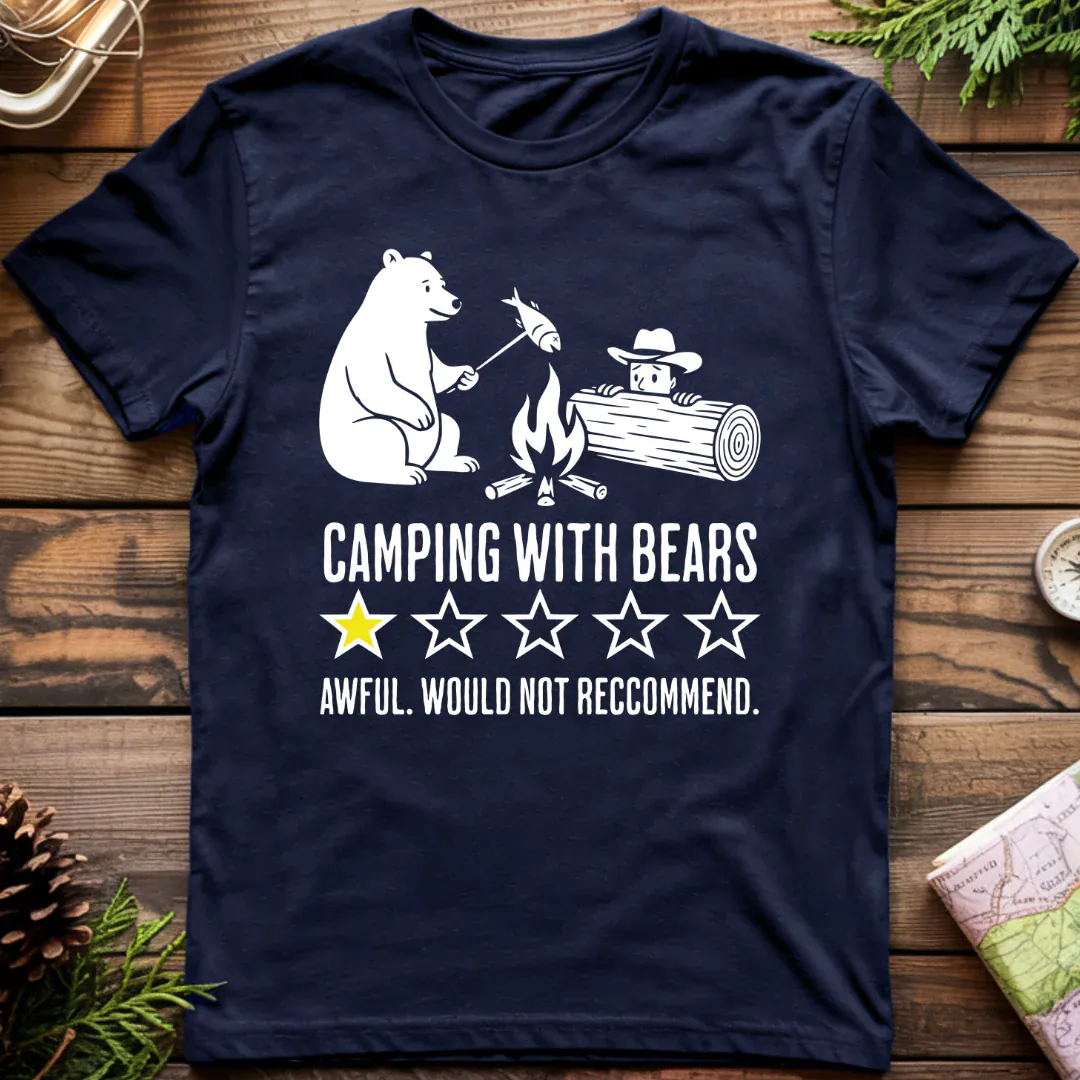 Camping with Bears One Star Review T-Shirt
