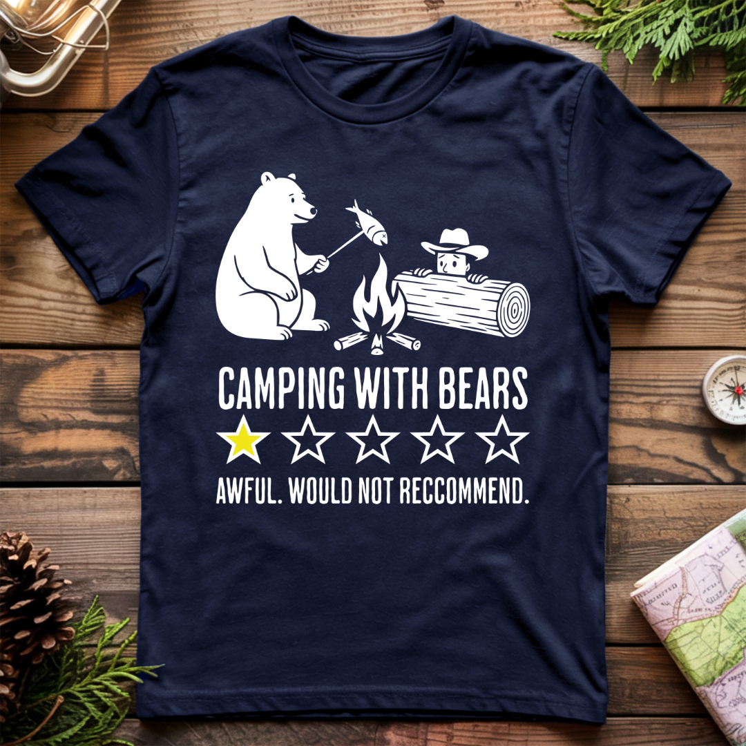 Camping with Bears One Star Review T-Shirt