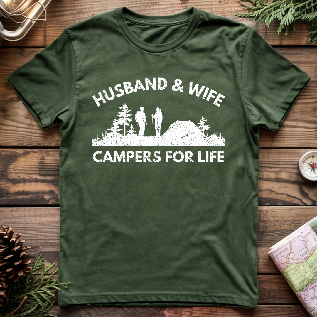 Husband & Wife Campers For Life T-Shirt
