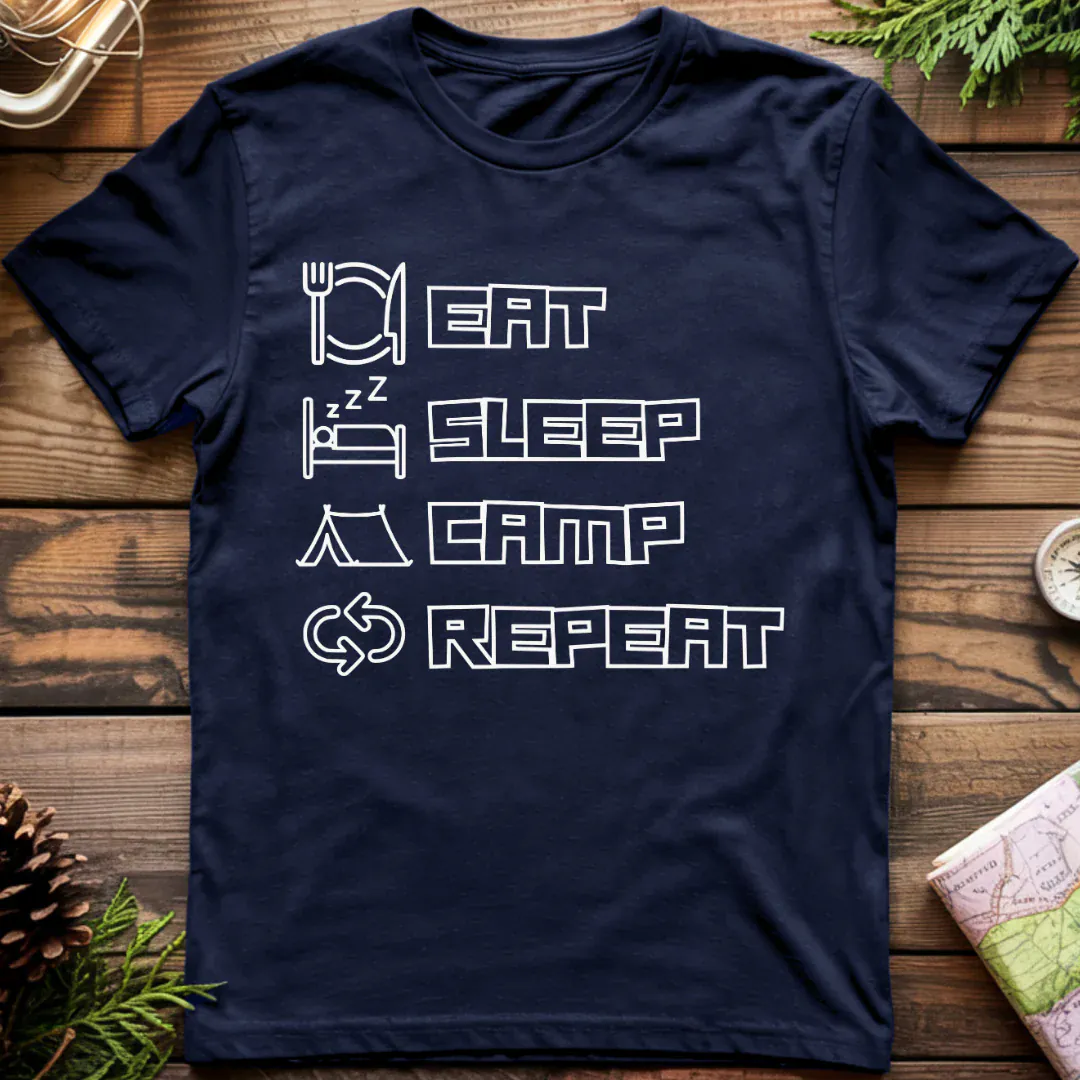 Eat Sleep Camp Repeat T-Shirt