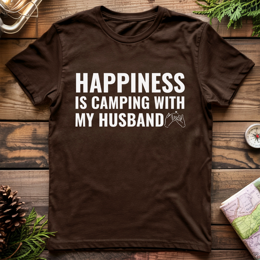 Happiness is Camping with my Husband T-Shirt