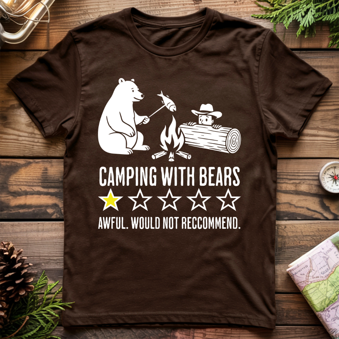 Camping with Bears One Star Review T-Shirt