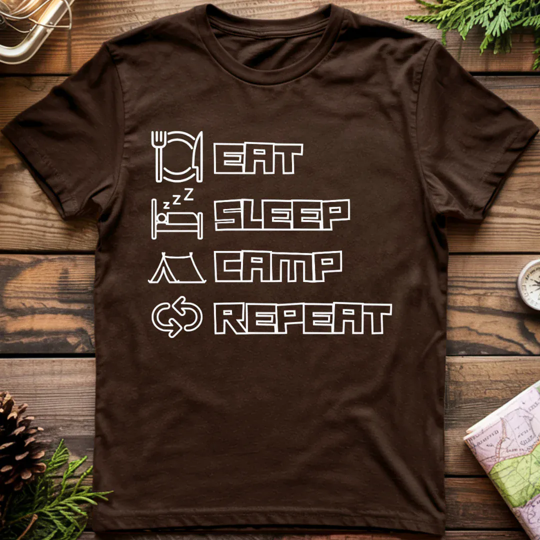 Eat Sleep Camp Repeat T-Shirt