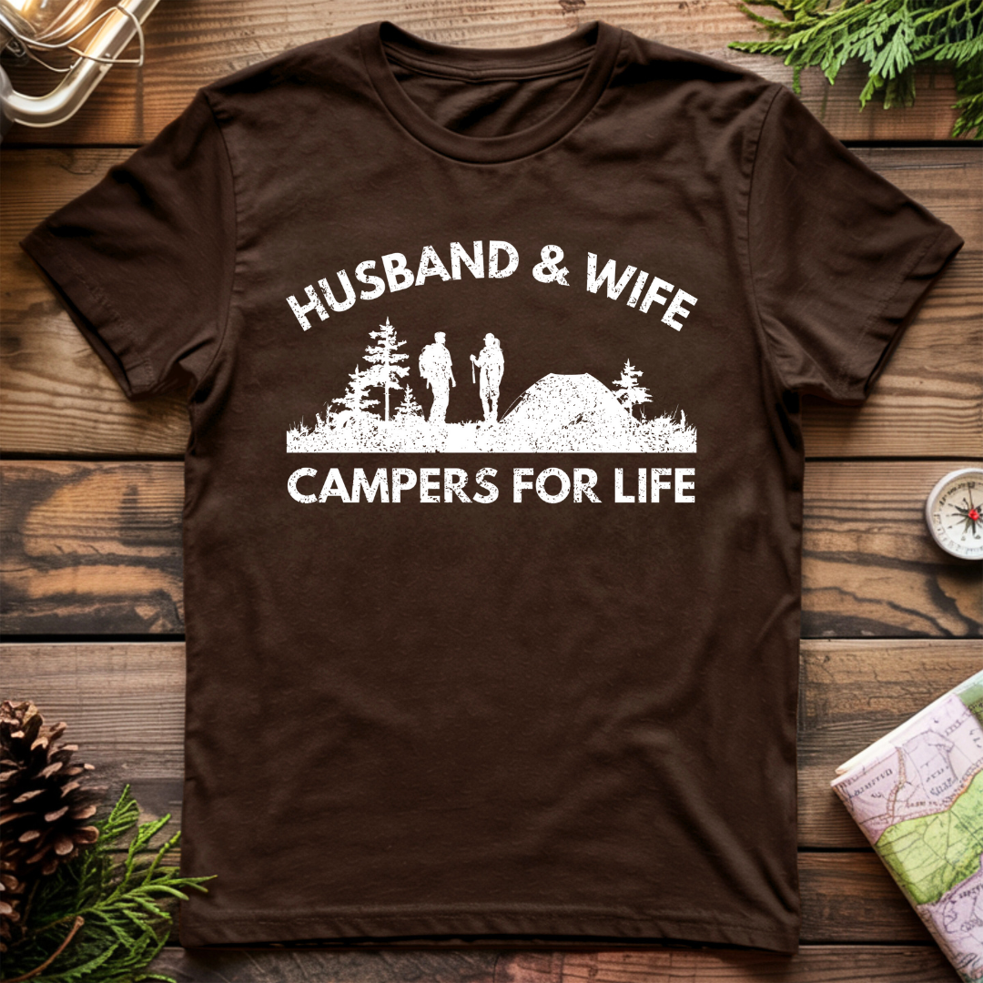 Husband & Wife Campers For Life T-Shirt