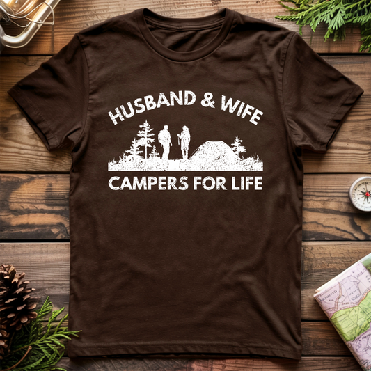 Husband & Wife Campers For Life T-Shirt