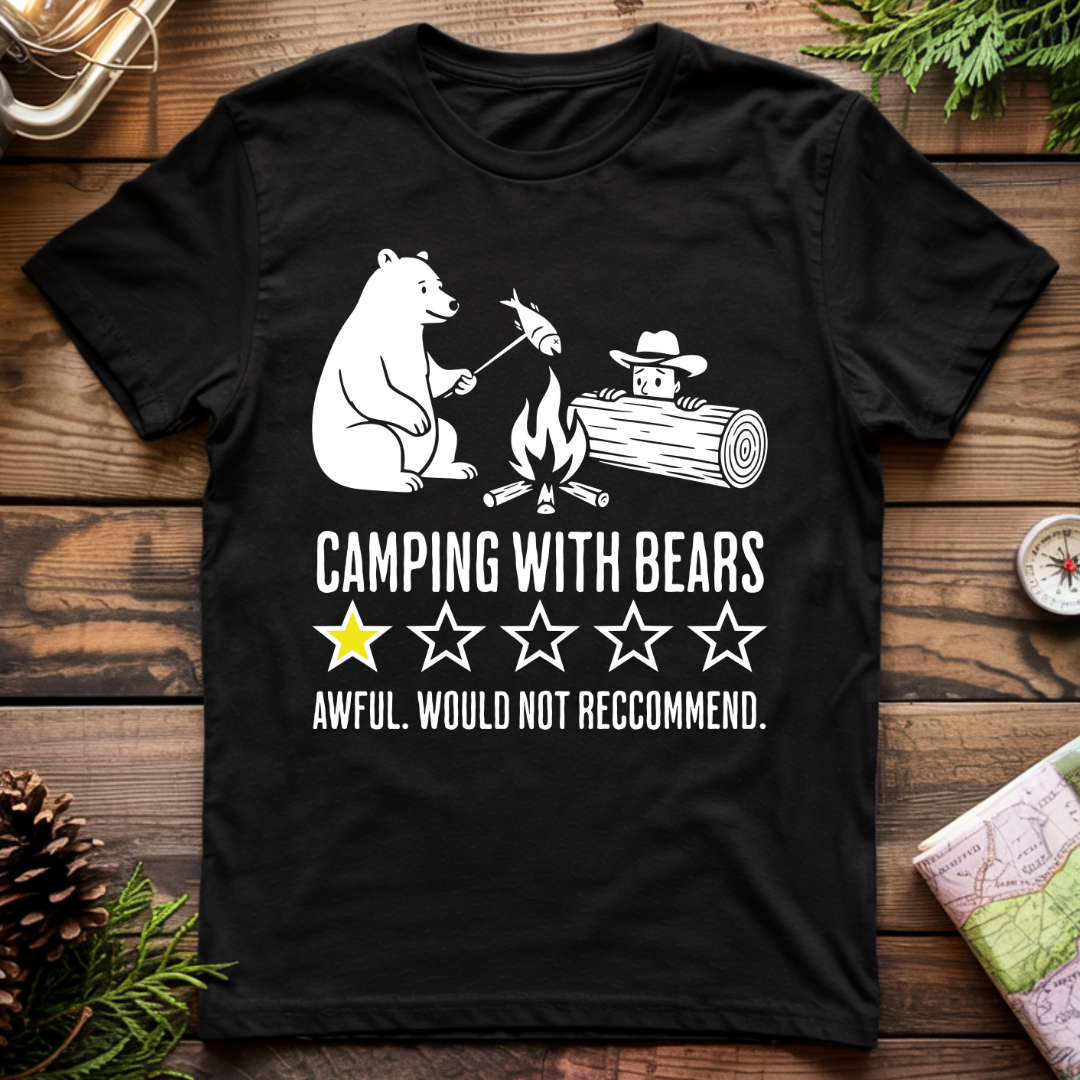 Camping with Bears One Star Review T-Shirt