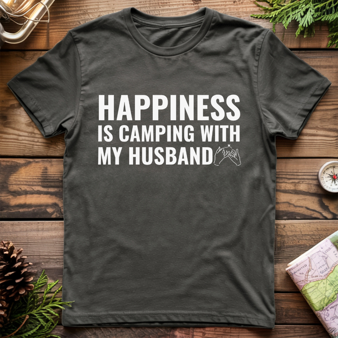 Happiness is Camping with my Husband T-Shirt