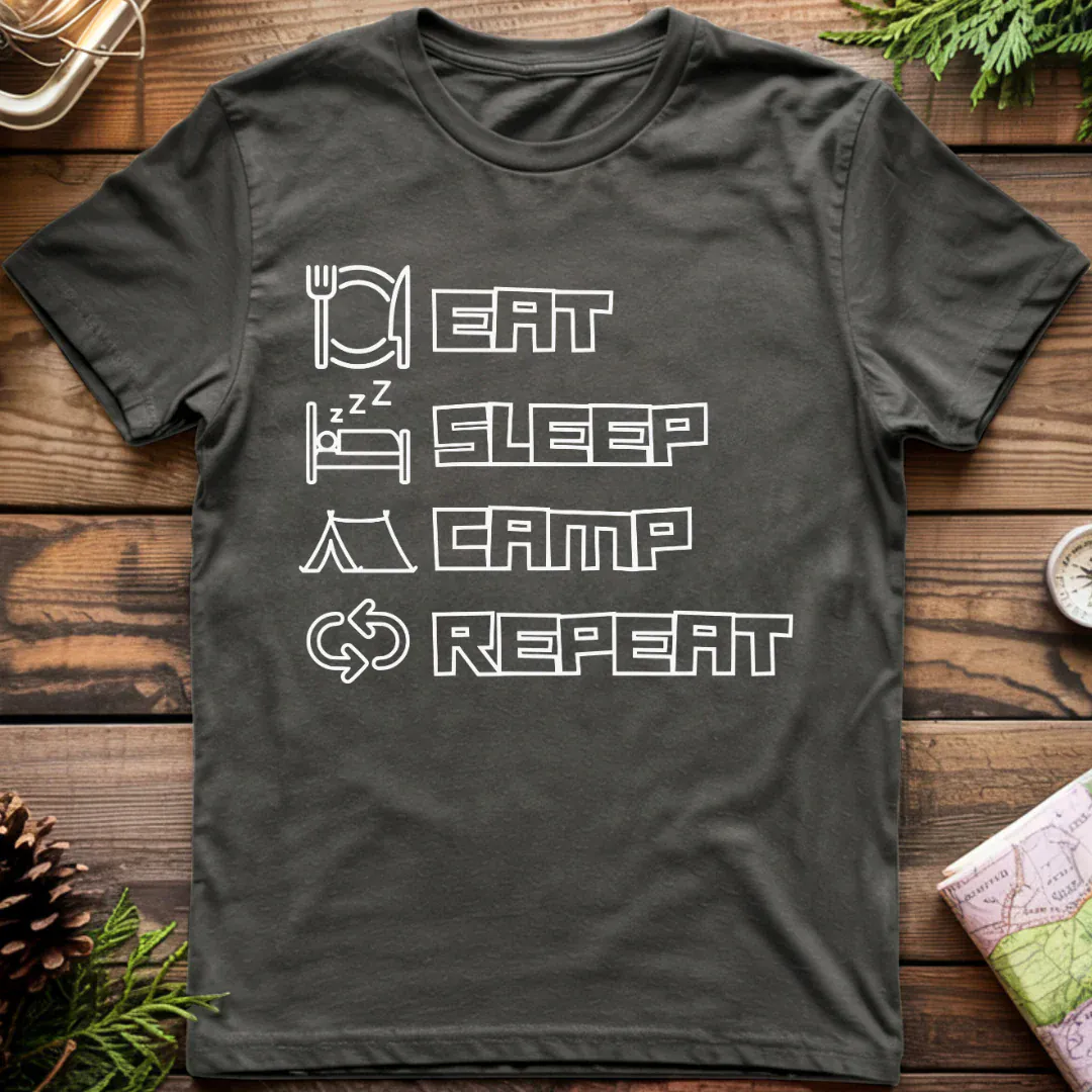 Eat Sleep Camp Repeat T-Shirt