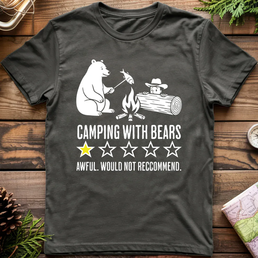 Camping with Bears One Star Review T-Shirt